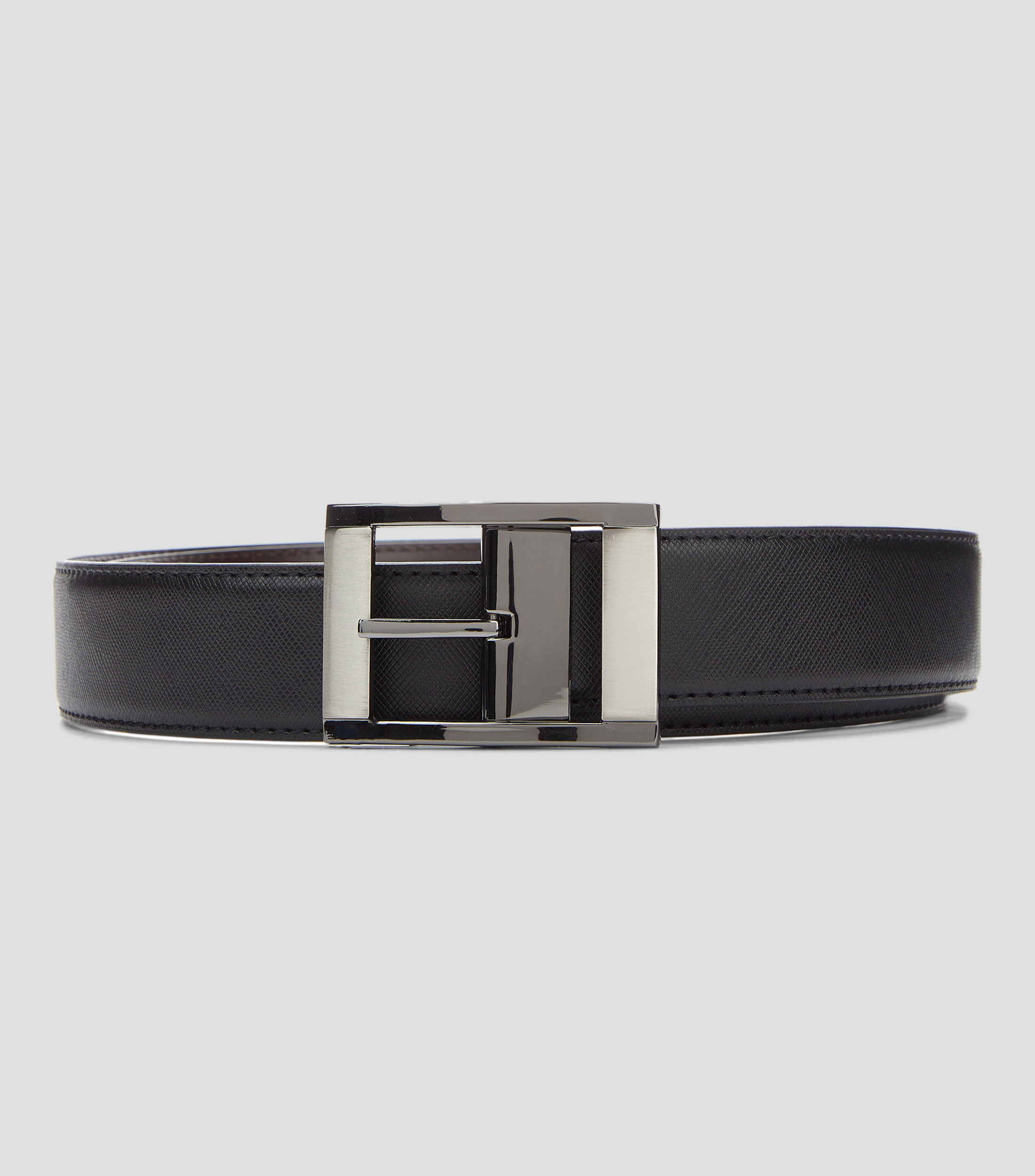 Cinturon reversible en piel Hombre